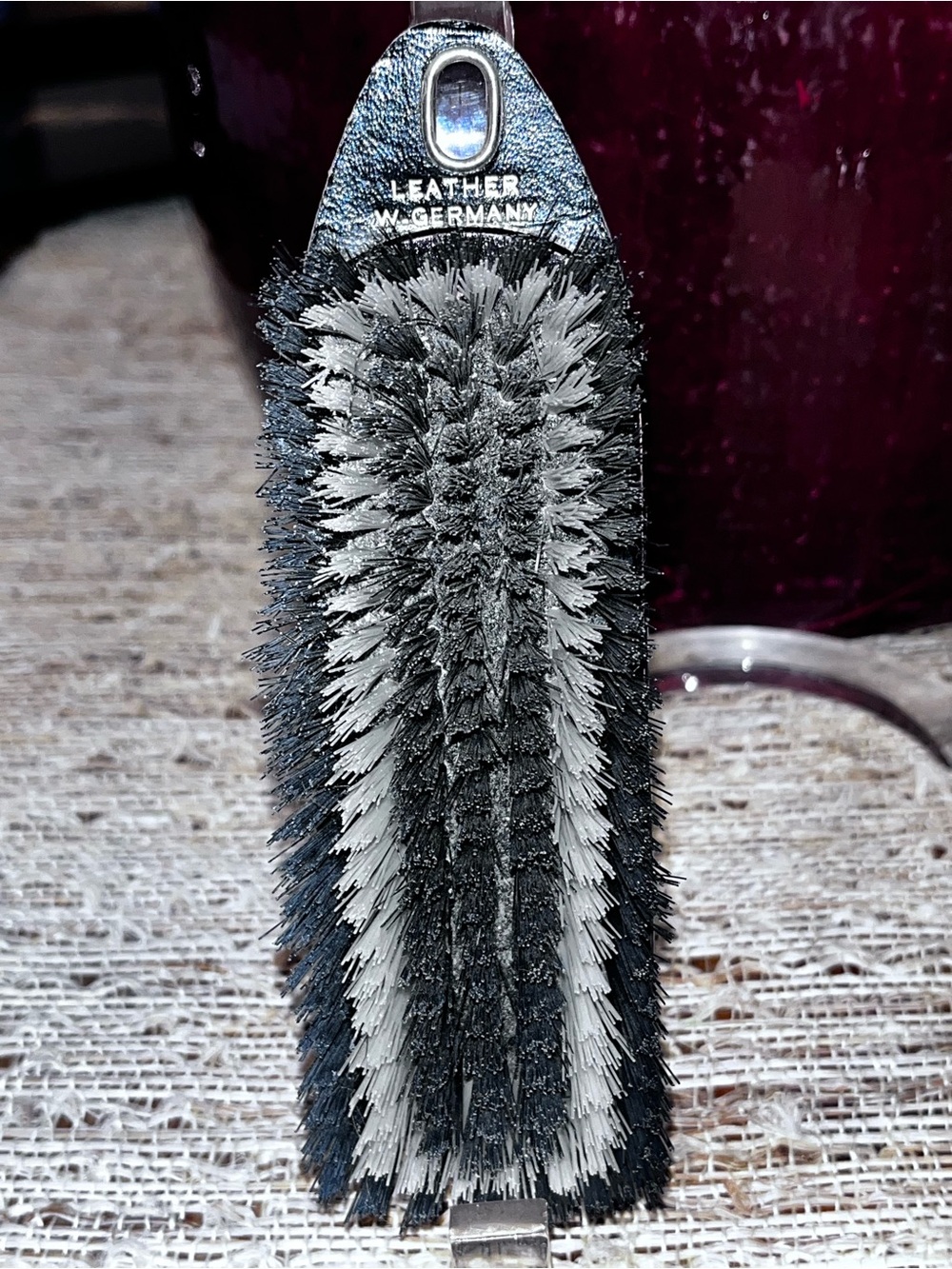 Leather Shoe Brush - Made in W. Germany - Tweezer, Nail File